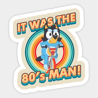 Bluey 80s Sticker